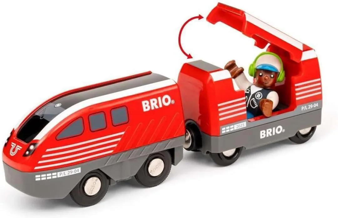 BRIO Pull Back Treinset 36102 - Rood