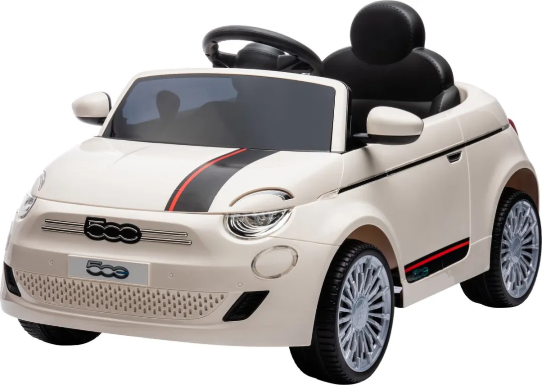 Eco Toys Elektrische Fiat 500 Kinderauto Wit