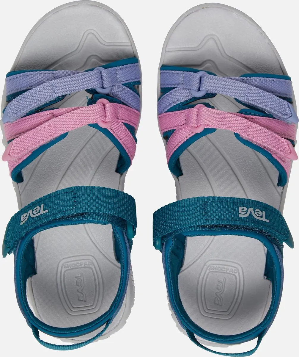 Teva K Tirra Kindersandalen - Blauw/Wit/Roze - Maat 28 - afbeelding 4 van 6