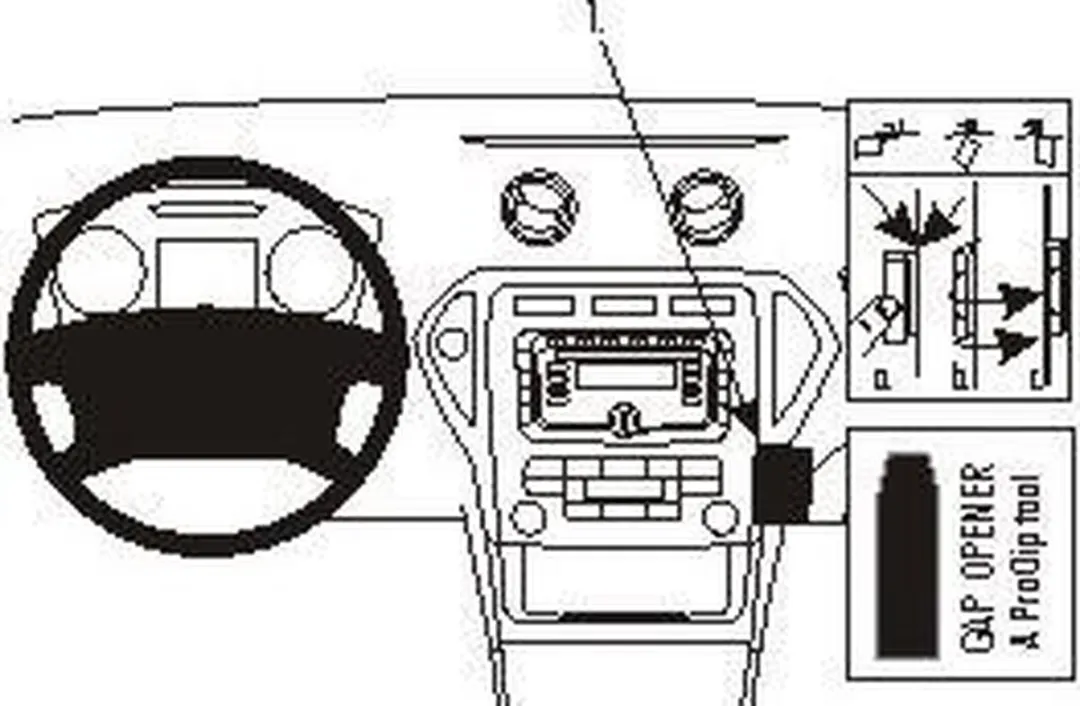 Brodit ProClip 854995 Houder Ford Mondeo 2012-2014 - Zwart