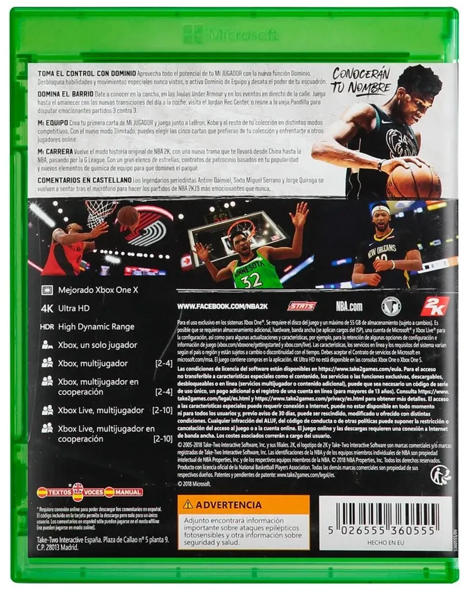Xbox Games One Nba 2k19 Veelkleurig PAL