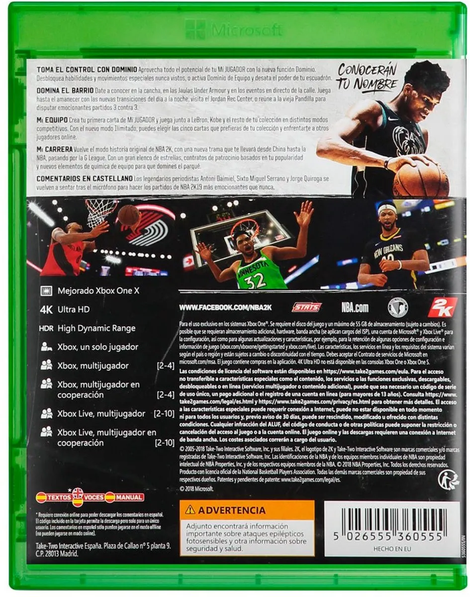 Xbox Games One Nba 2k19 Veelkleurig PAL