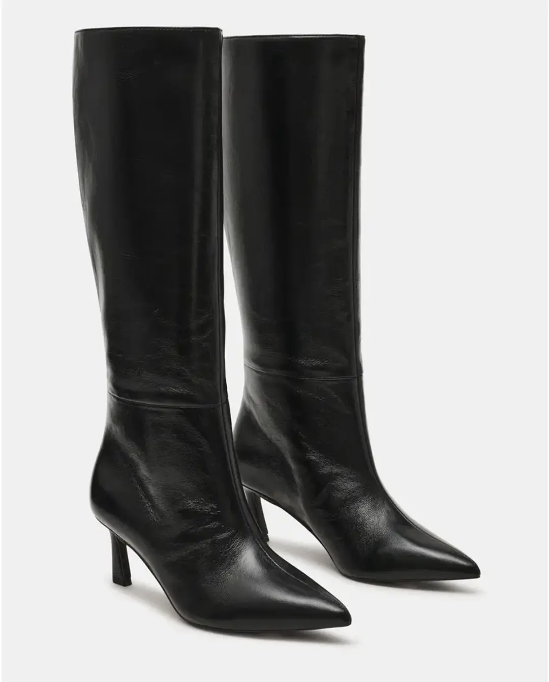Steve Madden Lavan Dameslaarzen - Zwart Crinkle Patent - afbeelding 4 van 6