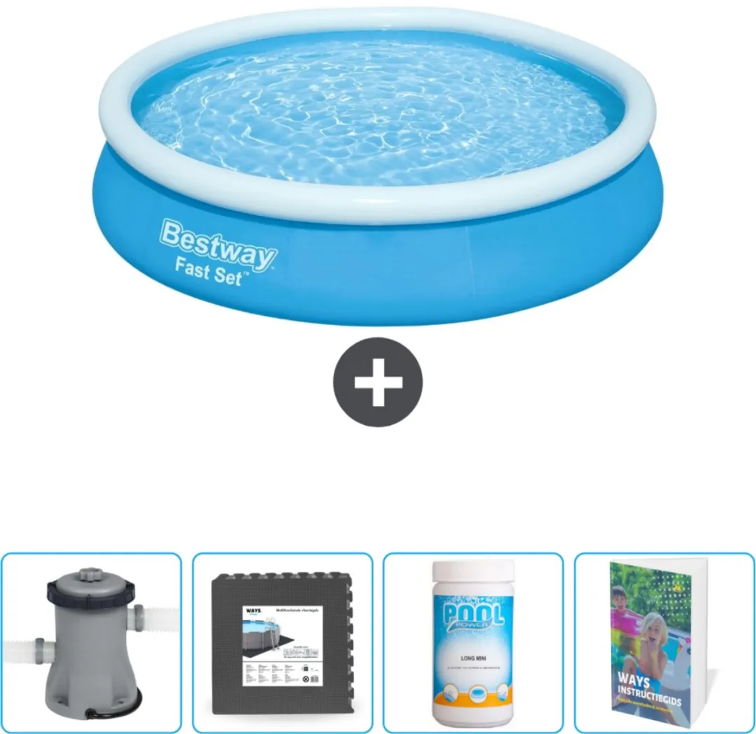 Bestway Fast Set Zwembad 366x76cm - Blauw - 5377L