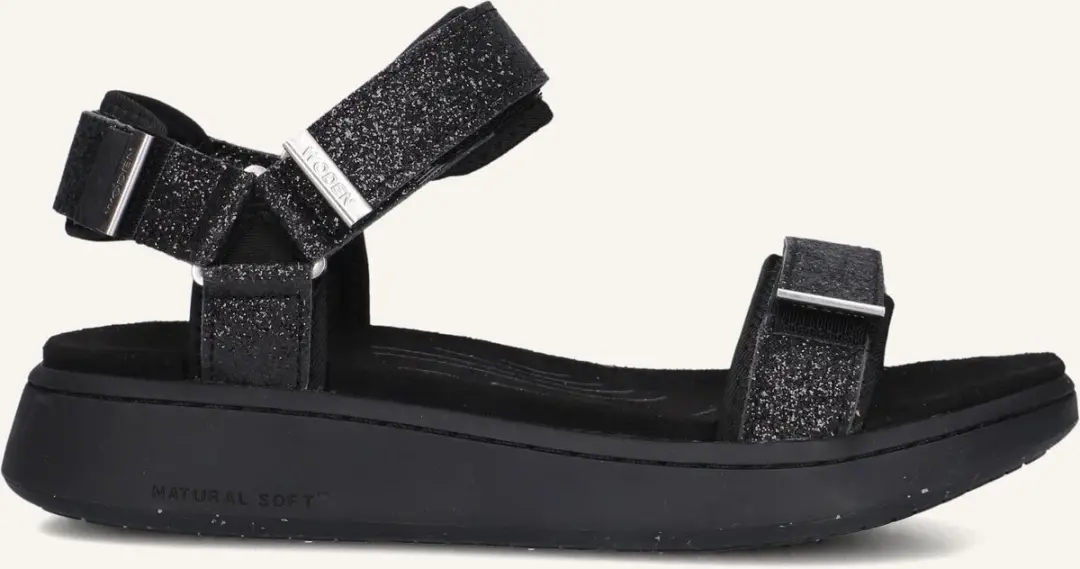 Woden Line Glitter Sandalen