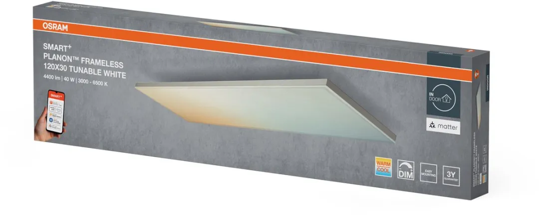 Osram Smart+ Matter Planon Frameless LED Paneel 1200x300mm 40W - afbeelding 6 van 6