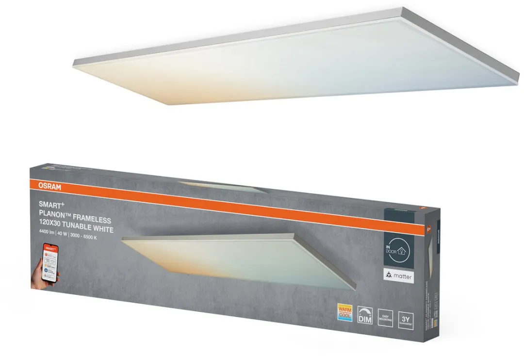 Osram Smart+ Matter Planon Frameless LED Paneel 1200x300mm 40W