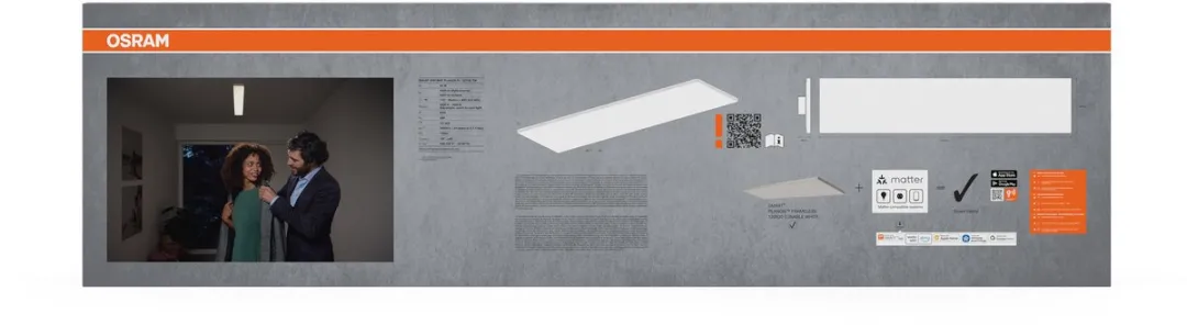 Osram Smart+ Matter Planon Frameless LED Paneel 1200x300mm 40W