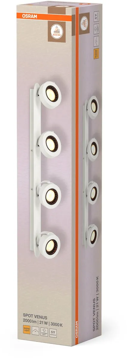 Osram Decor Spot Venus 21W Warm Wit - 4 Spot