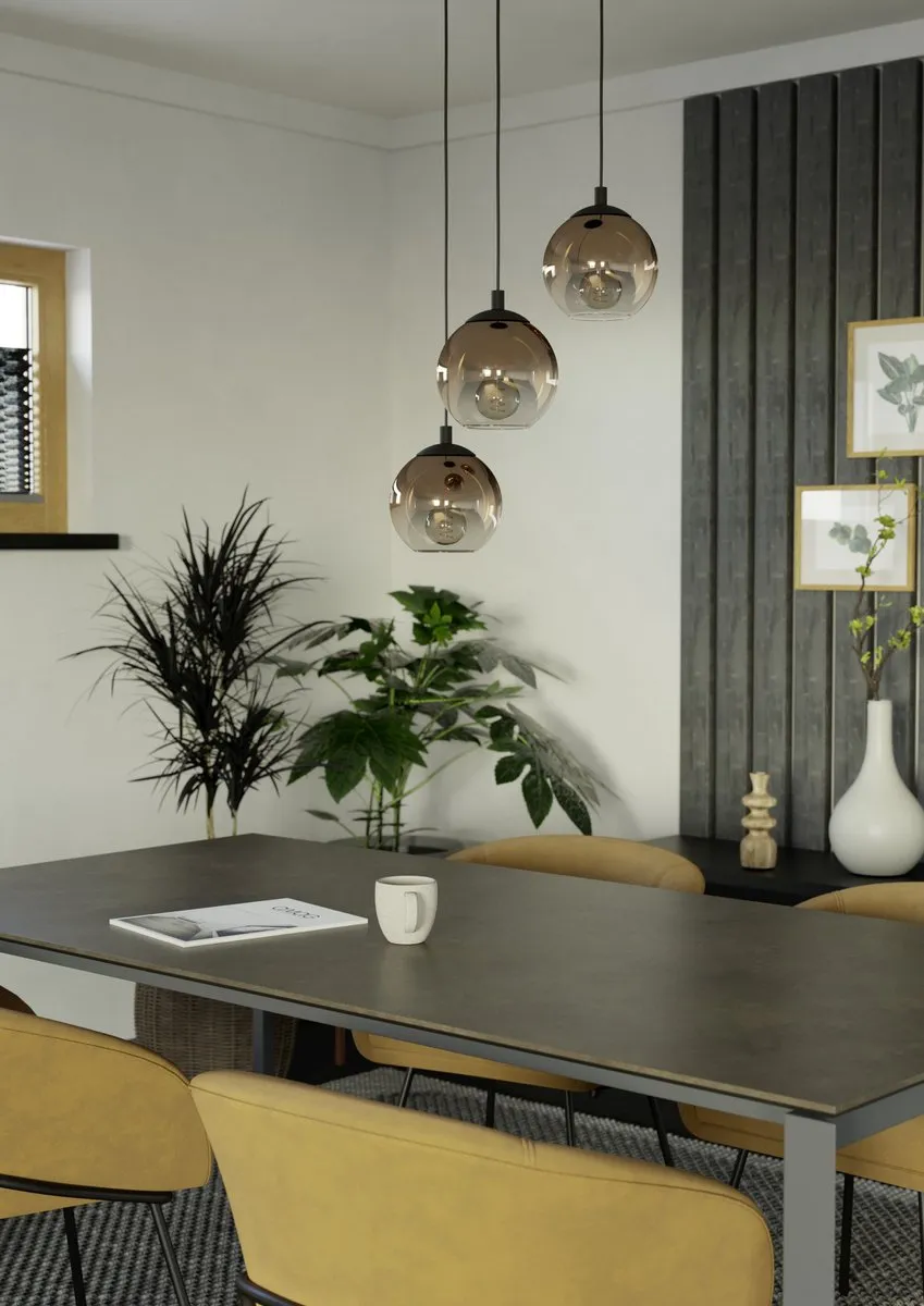 Eglo Ariscani 1 Hanglamp E27 - Ø42.5cm - Zwart/Koper - afbeelding 4 van 6