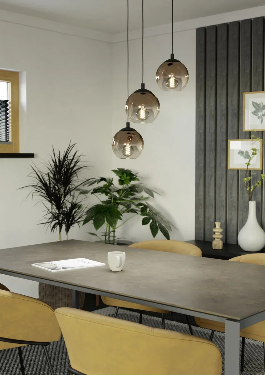 Eglo Ariscani 1 Hanglamp E27 - Ø42.5cm - Zwart/Koper - afbeelding 6 van 6