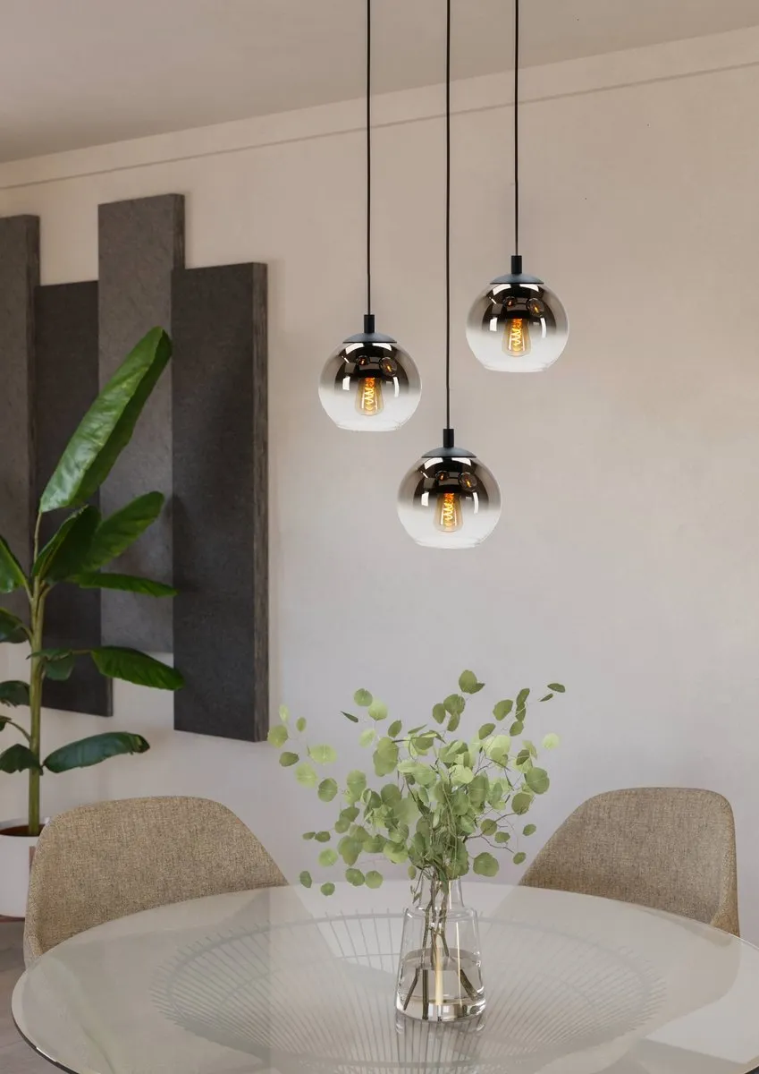 Eglo Ariscani 1 Hanglamp E27 - Ø42.5cm - Zwart/Koper - afbeelding 5 van 6