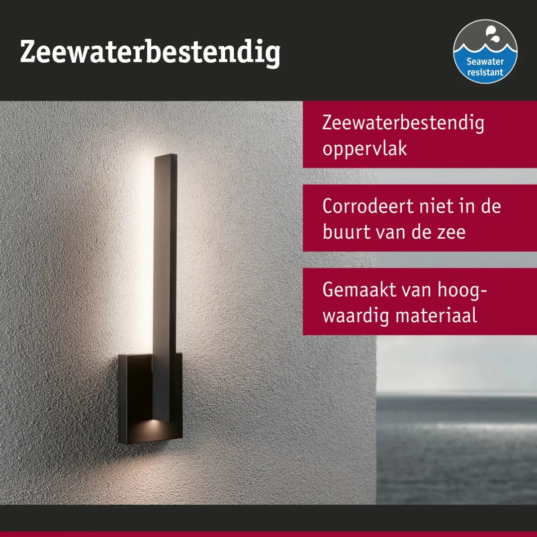 Paulmann Levka LED Wandarmatuur Buiten 13,5W 3000K - Antraciet
