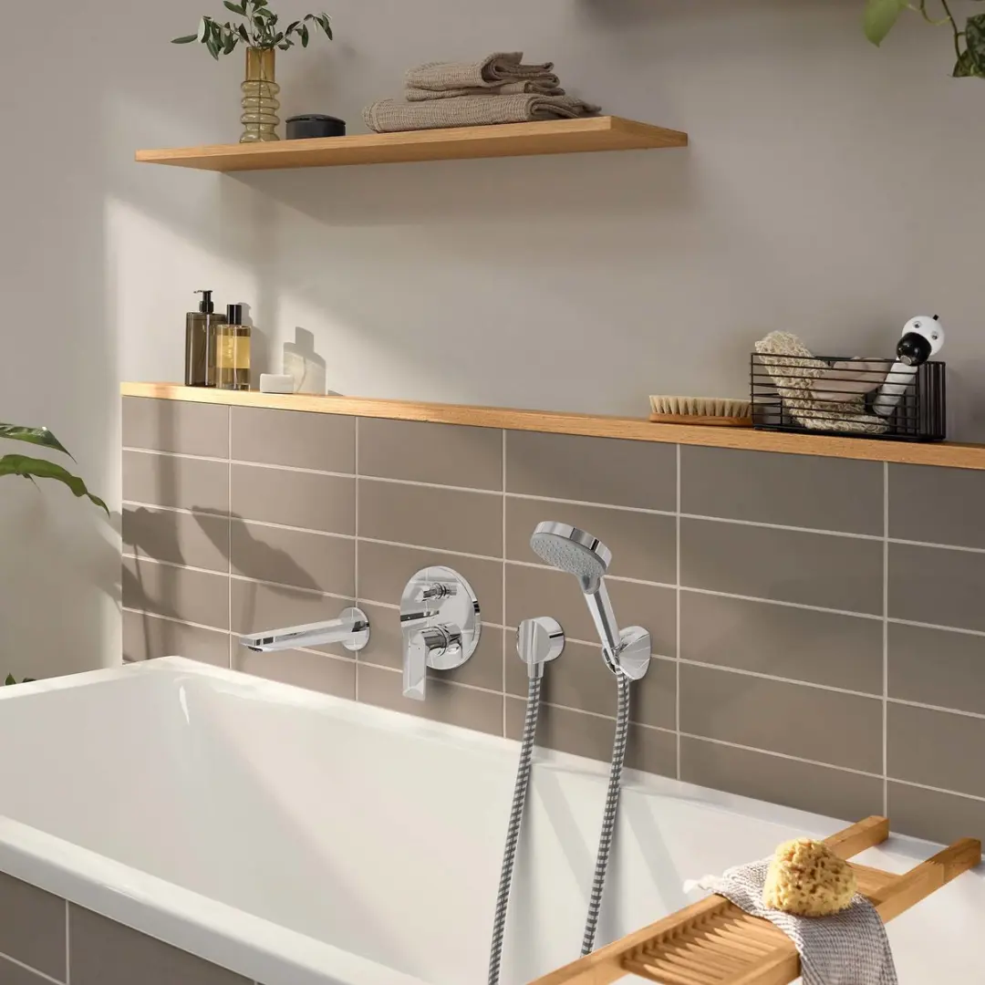 Hansgrohe Rebris E Baduitloop 20cm Chroom - afbeelding 4 van 6