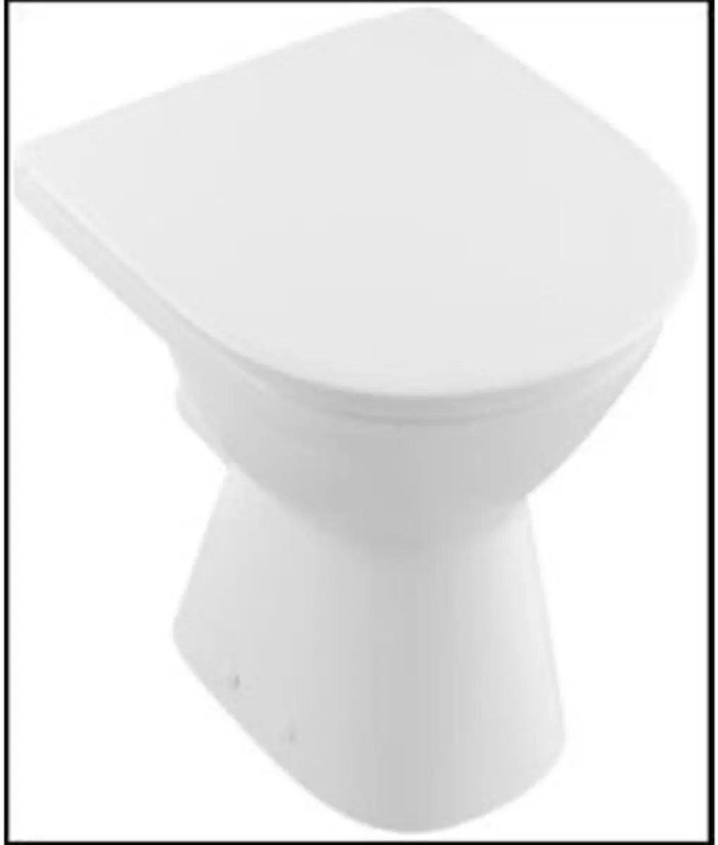 Villeroy & Boch ViCare Diepspoelcloset - zonder spoelrand - staand - glans wit Alpin (wit) - afbeelding 6 van 6
