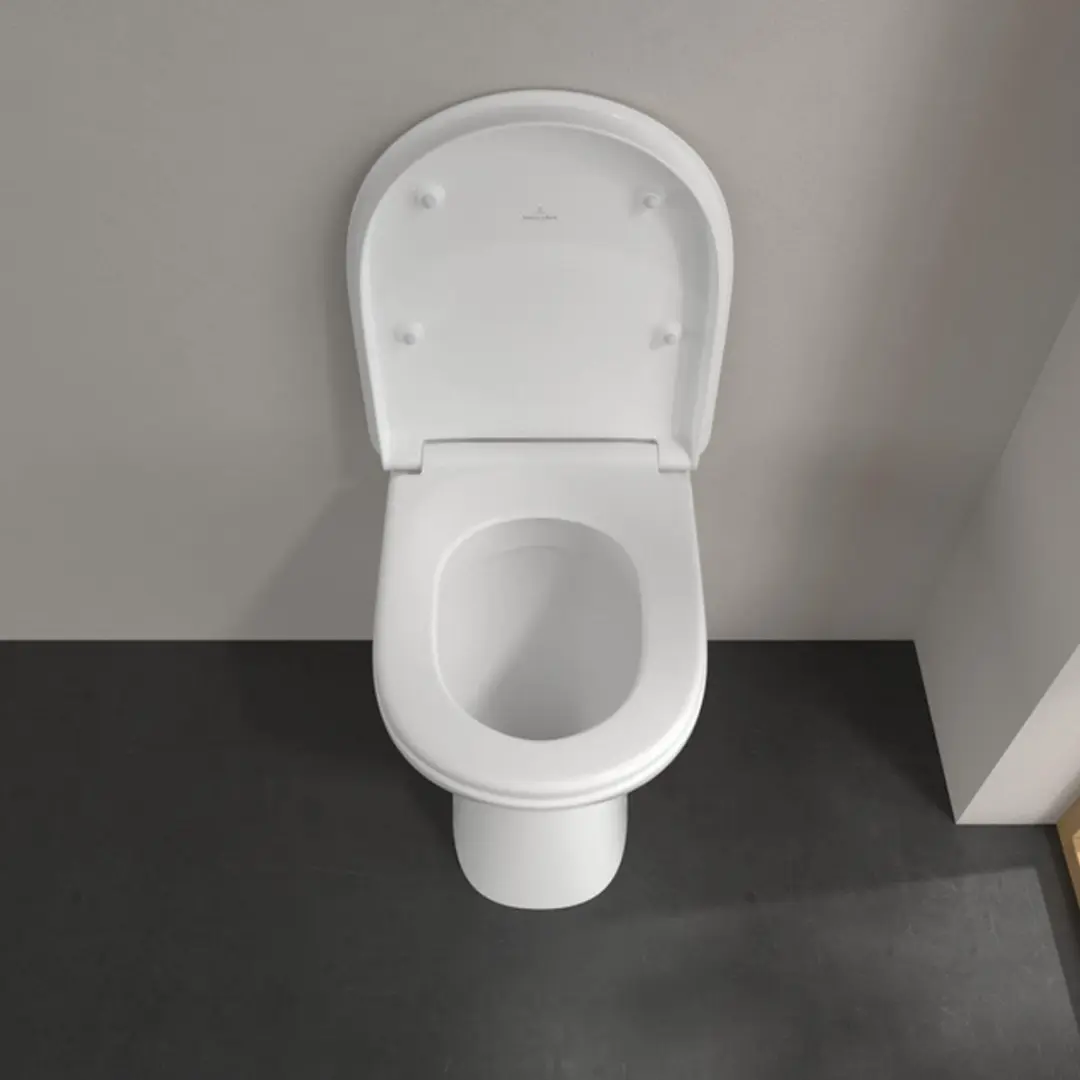 Villeroy & Boch ViCare Diepspoelcloset - zonder spoelrand - staand - glans wit Alpin (wit) - afbeelding 3 van 6
