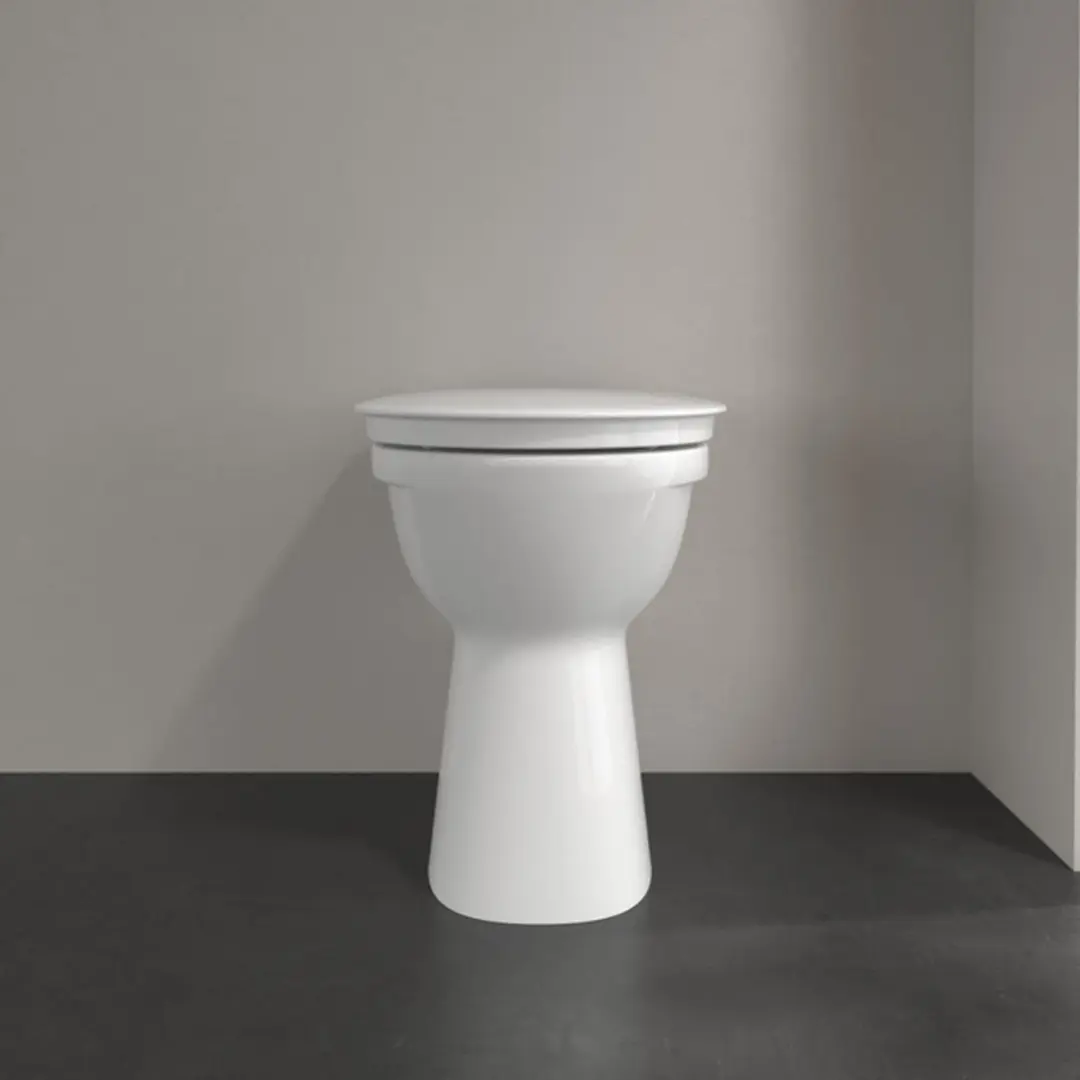Villeroy & Boch ViCare Diepspoelcloset - zonder spoelrand - staand - glans wit Alpin (wit) - afbeelding 5 van 6