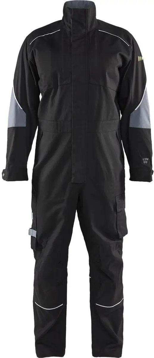 Blåkläder 6061-1516 Vlamvertragende Overall - Zwart/Grijs - 56 - afbeelding 6 van 6