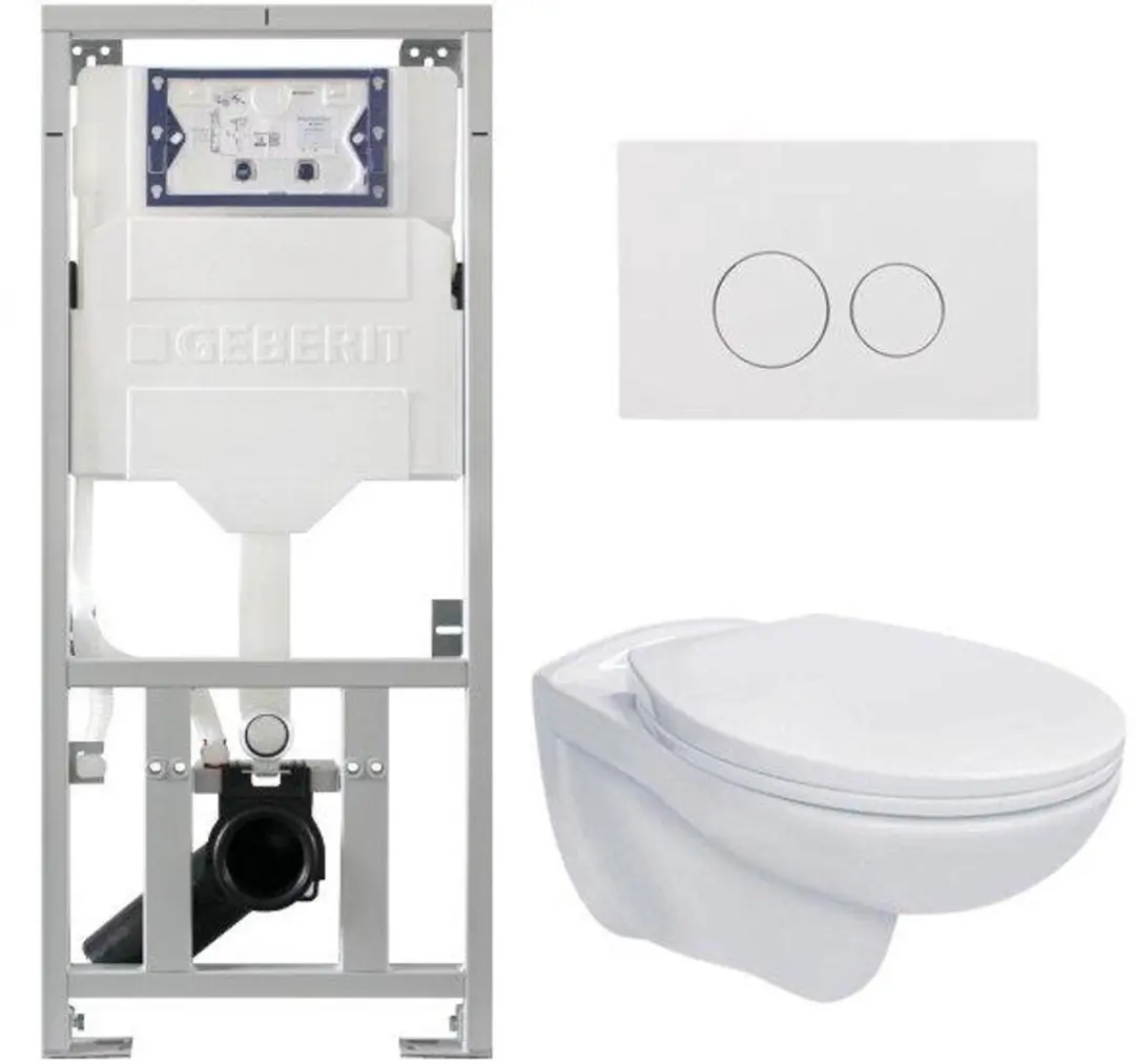 Adema Classico toiletset bestaande uit inbouwreservoir en toiletpot basic toilet