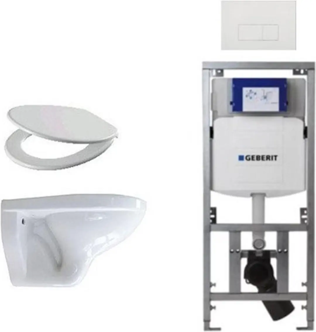 Adema Classico toiletset bestaande uit inbouwreservoir en toiletpot basic toilet