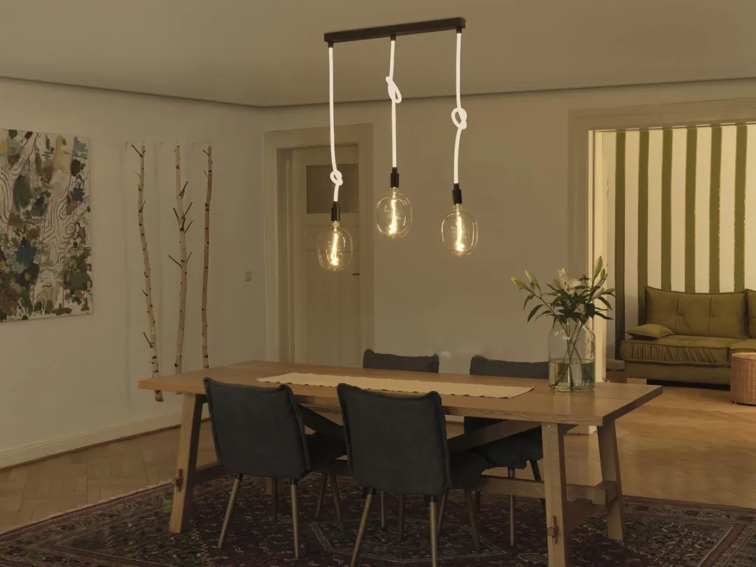 Osram Decor Glow Hanglamp LINEAIR 3xE27 - 28W 1400lm - Zwart