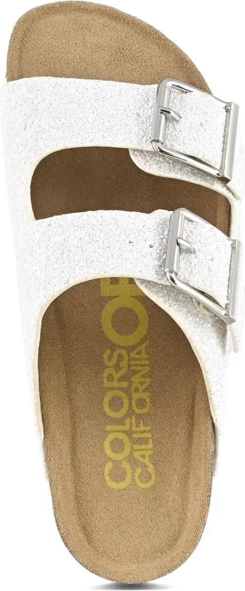 Kleuren Van Californië Bio Glitter Metalen Slippers Met Gepen