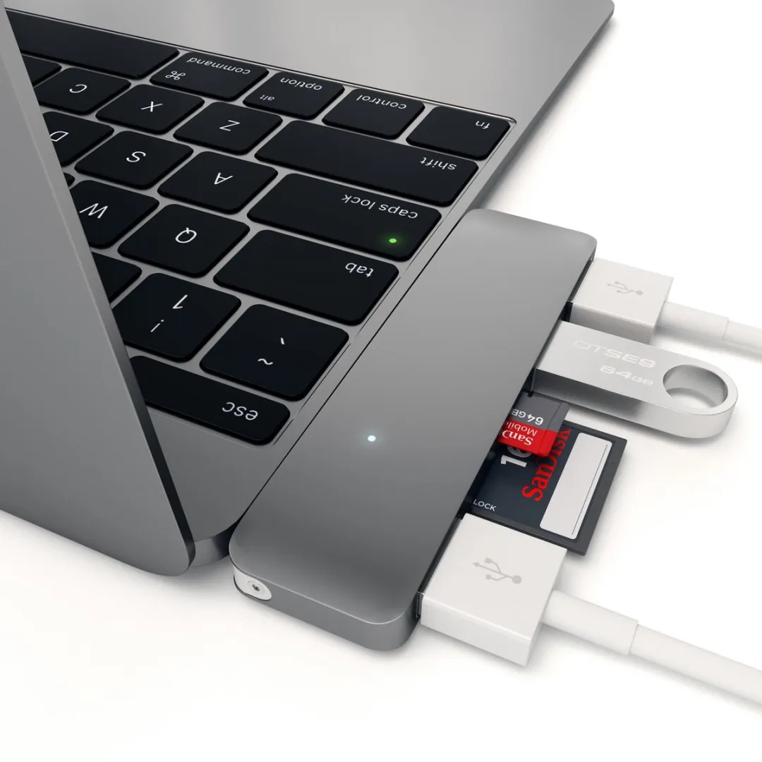 Satechi SAT05405 Type-C USB Hub - 3x USB 3.0 - Space Grey - afbeelding 6 van 6