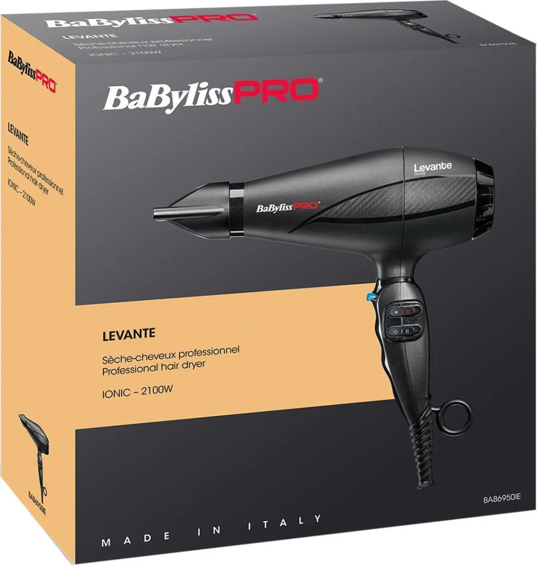 BaBylissPRO Levante-HQ Föhn 2100W - Zwart
