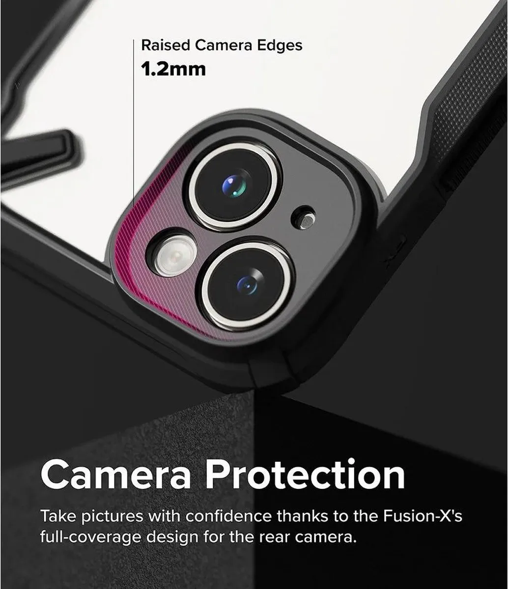 Ringke Fusion X Hoesje iPhone 15 Plus - Zwart