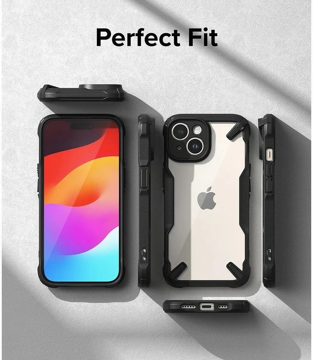 Ringke Fusion X Hoesje iPhone 15 Plus - Zwart