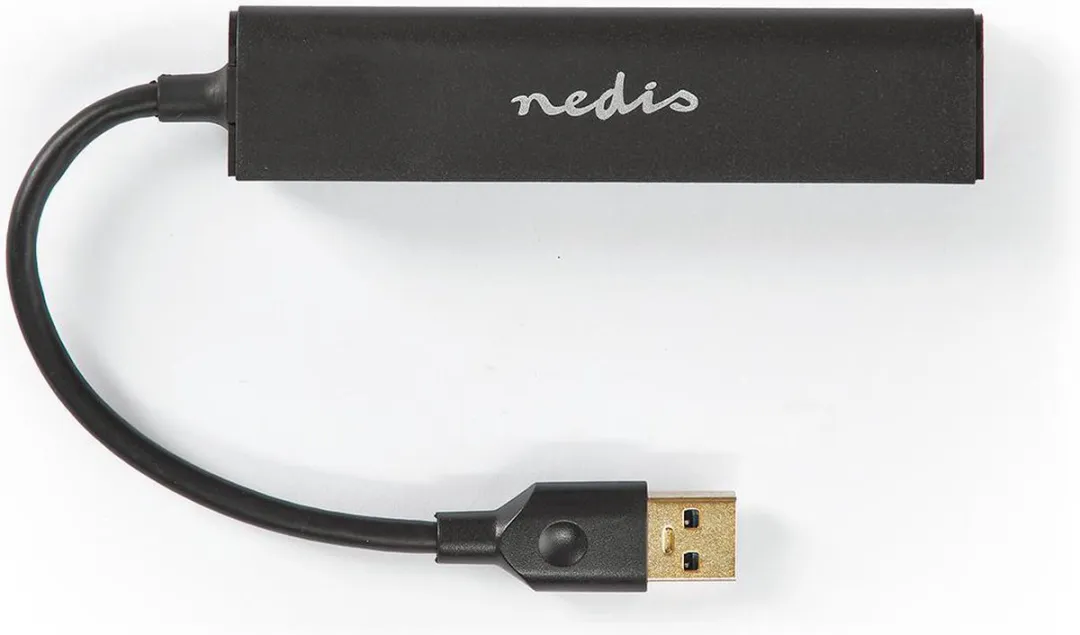 Nedis UHUBU3410BK USB-Hub 4 Poorten USB 3.2 Gen 1 - Zwart