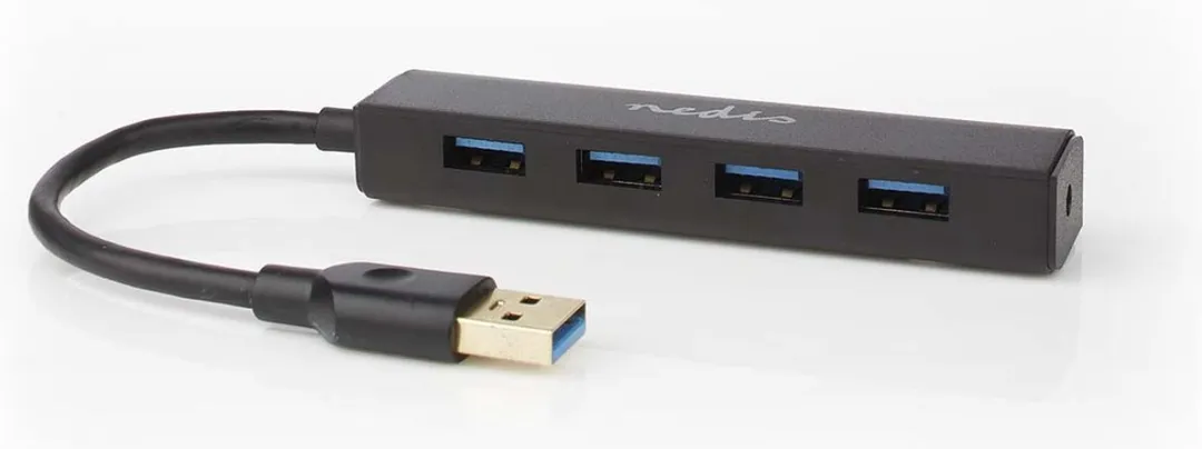 Nedis UHUBU3410BK USB-Hub 4 Poorten USB 3.2 Gen 1 - Zwart