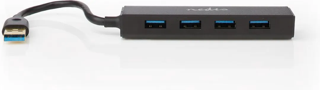 Nedis UHUBU3410BK USB-Hub 4 Poorten USB 3.2 Gen 1