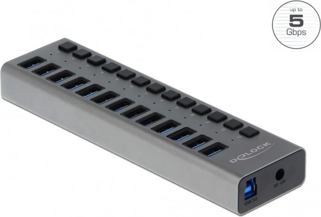 Delock USB Hub 63738 13 Poorten