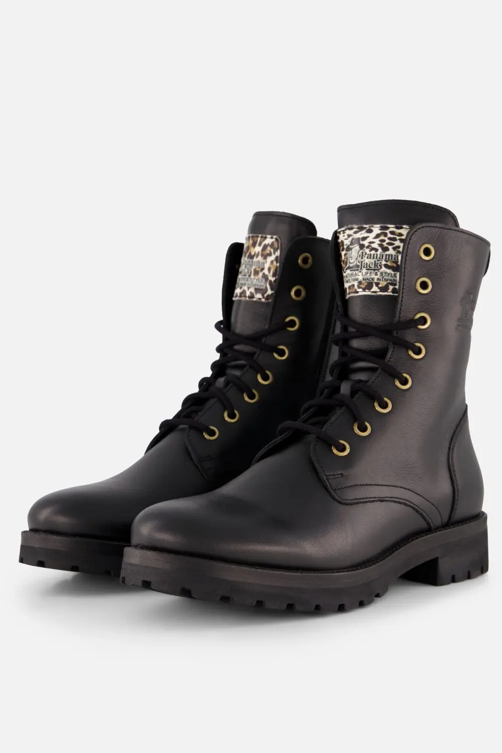 Panama Jack Frisia Leopard B1 veterboots zwart