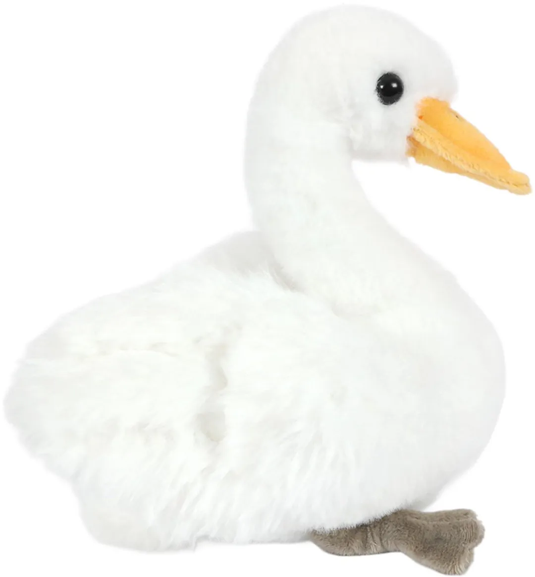PIA Soft Toys Pluche Knuffeldier Eend Zittend 27cm - Wit/Geel