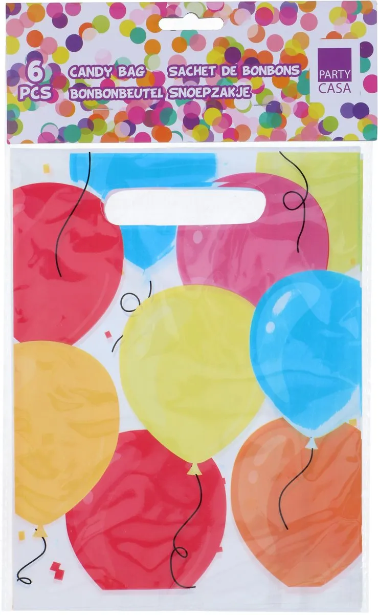 Eddy Toys Uitdeelzakjes 23x16cm - 6 Stuks