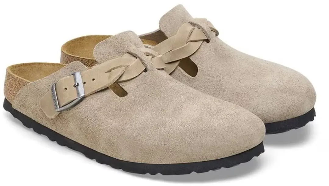 Birkenstock Boston Braided Suede Sandalen - afbeelding 2 van 6