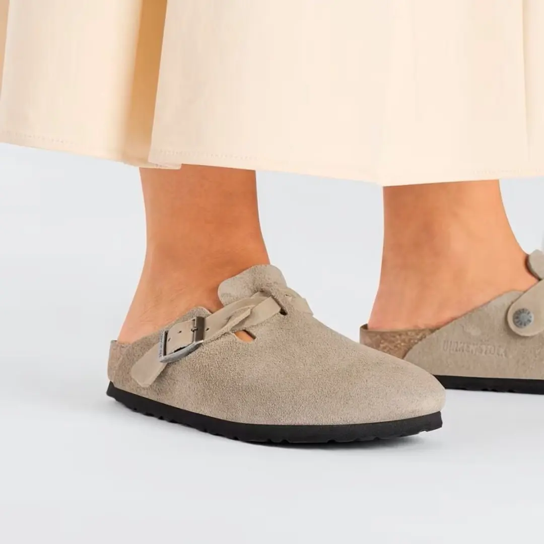 Birkenstock Boston Braided Suede Sandalen - afbeelding 4 van 6
