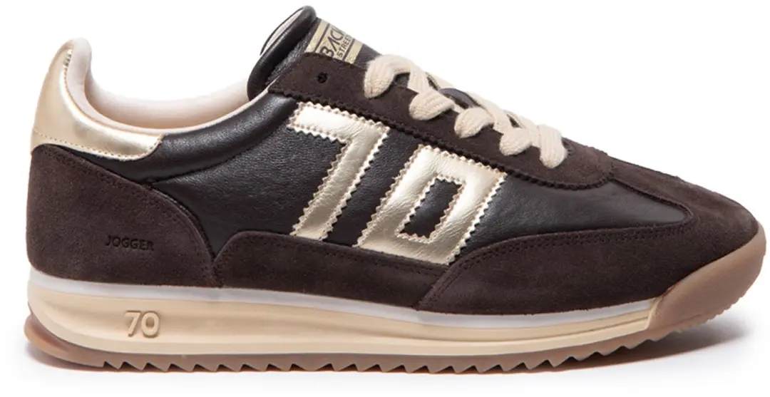 Back 70 Jogger N02 Dames Sneakers - Donkerbruin - afbeelding 2 van 6