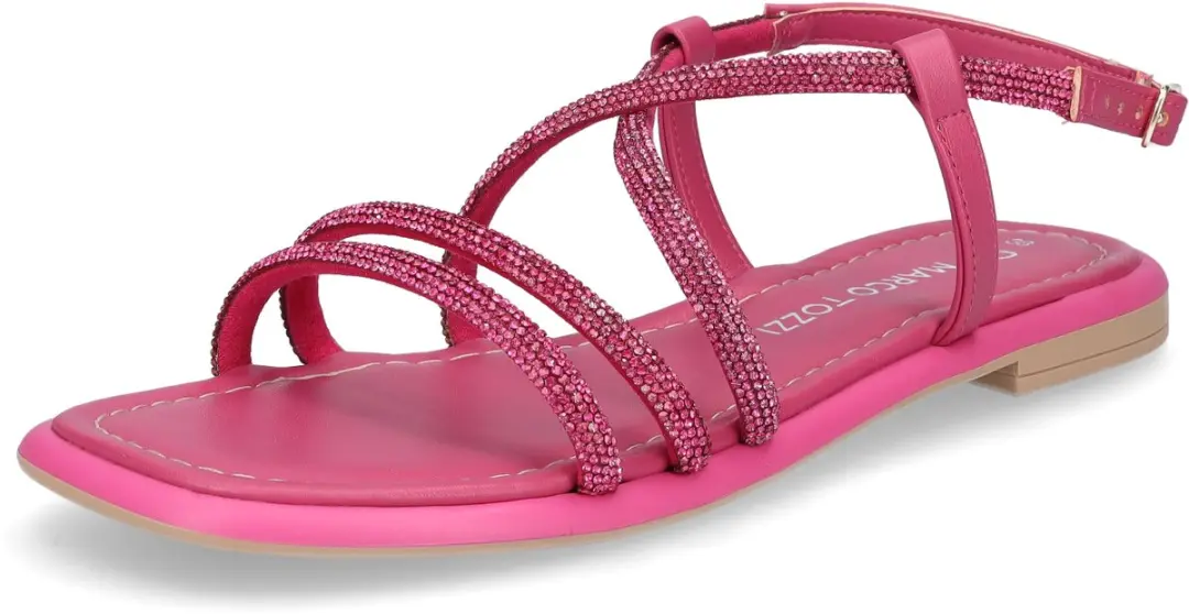 Marco Tozzi damessandaal roze glitter