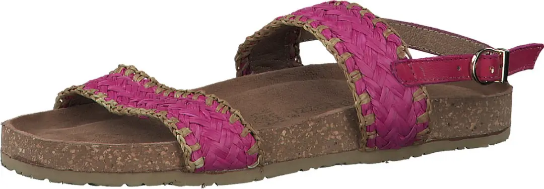 MARCO TOZZI Textile Upper, Goat Leather sock with Feel Me Soft Step Dames Sandal