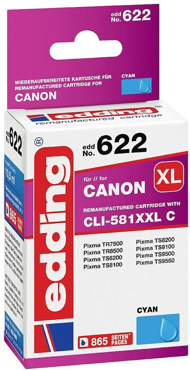 edding Inktcartridge 18-622 Cyaan