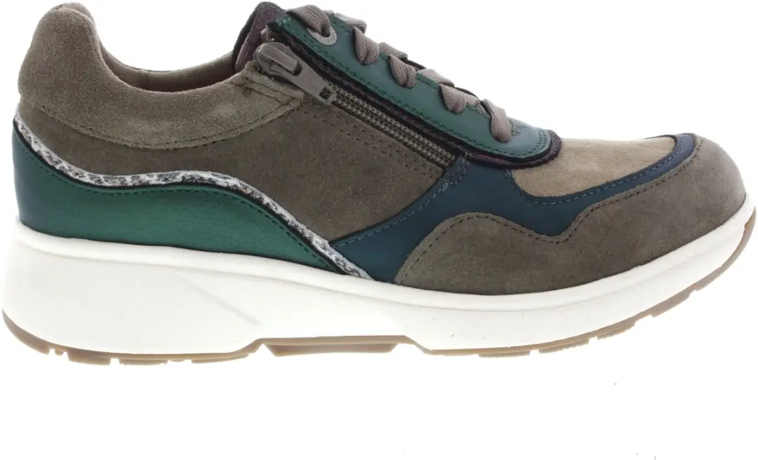 Dames Veterschoenen Xsensible Lima Dark Combi Taupe