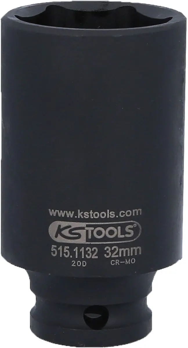 KS TOOLS Slagdop 1/2" zeskant, lang, 32 mm ( 515.1132 )