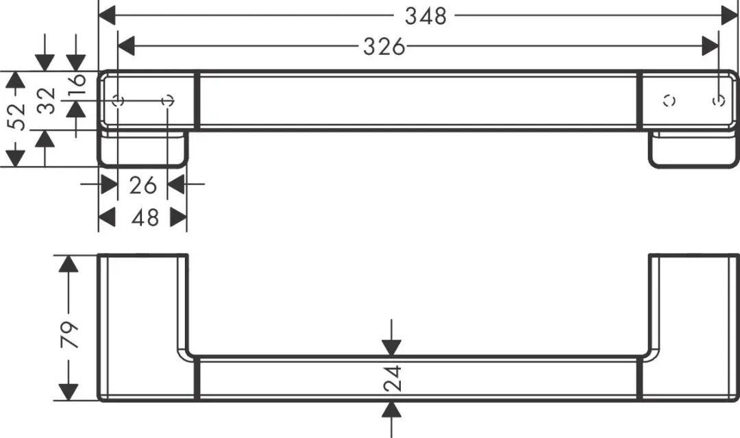 Hansgrohe AddStoris Badgreep 348mm - Geborsteld Brons - afbeelding 2 van 2