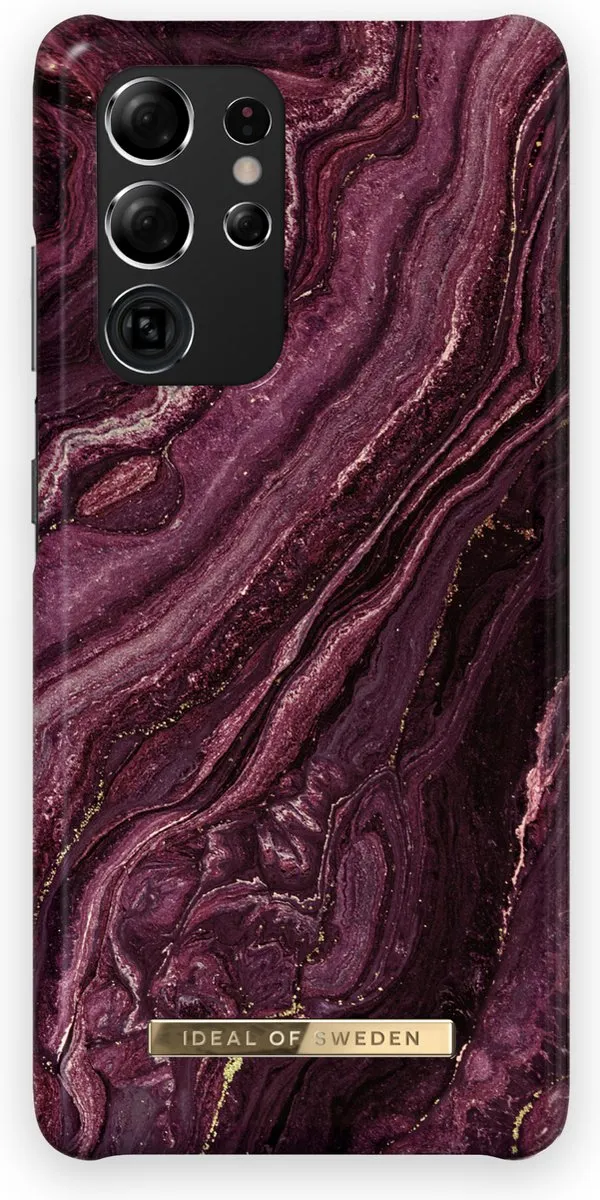 iDeal of Sweden Fashion Case Samsung Galaxy S21 Ultra - Goud/Paars - afbeelding 2 van 3