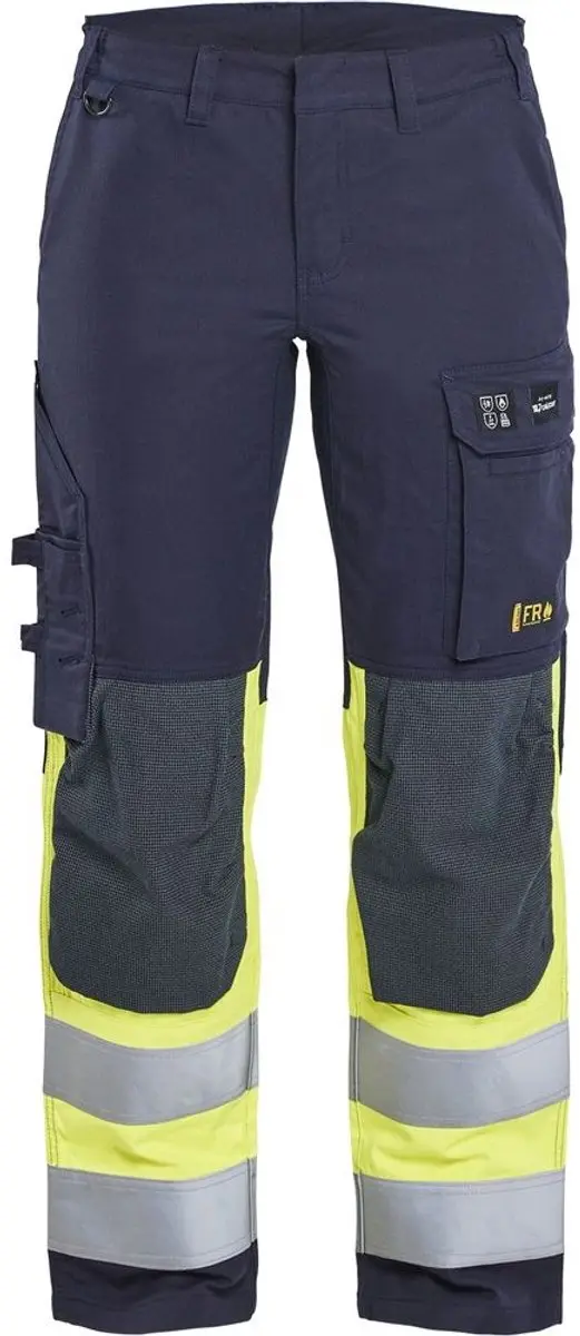 Blåkläder 7187 Inherent Damesbroek - Marine/High Vis Geel - afbeelding 4 van 4