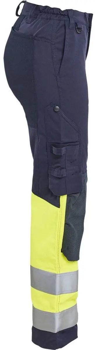 Blåkläder 7187 Inherent Damesbroek - Marine/High Vis Geel - afbeelding 2 van 4