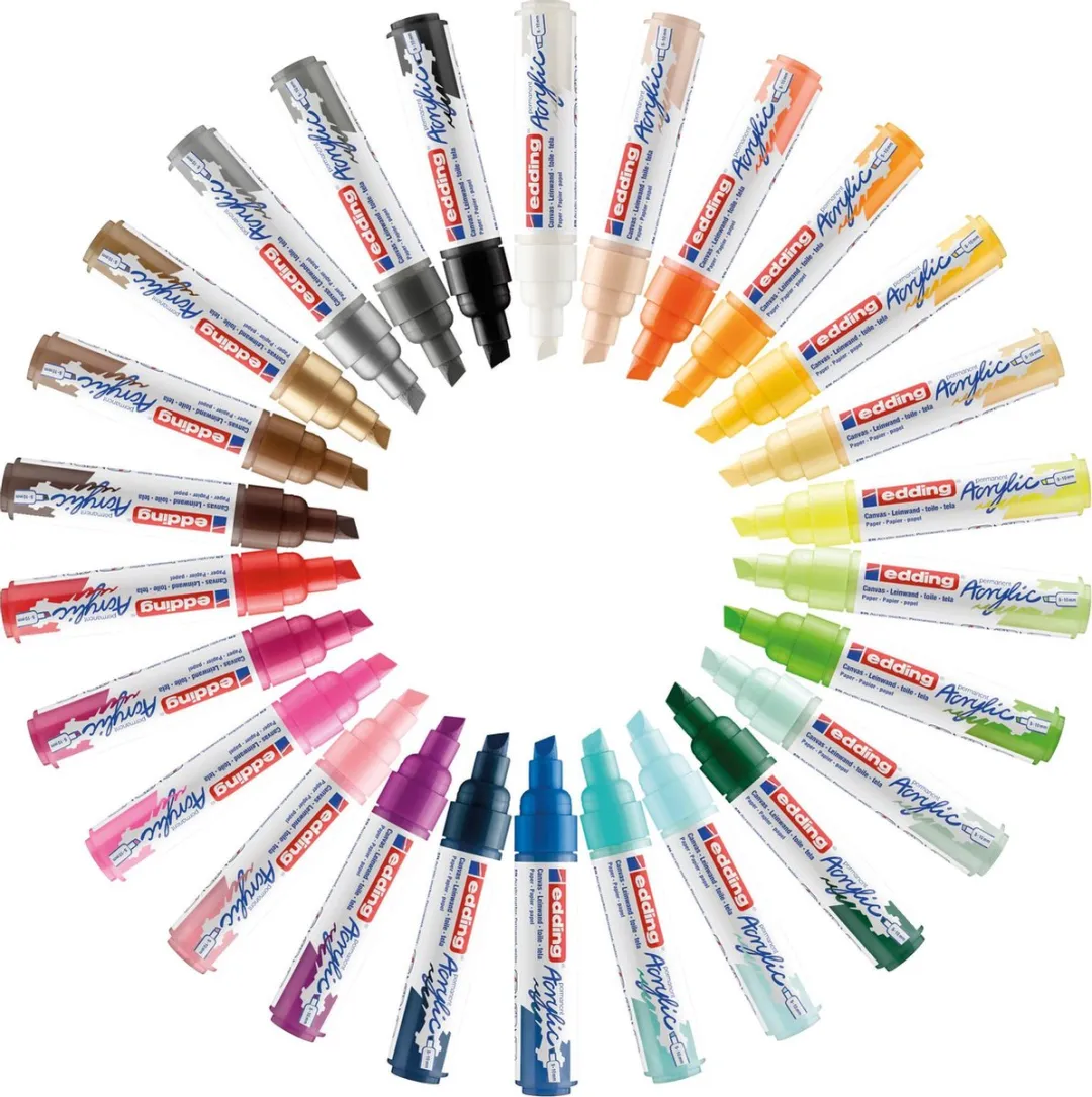 edding 5000 Acrylstiften - 26 Kleuren - Beitelpunt 5-10mm